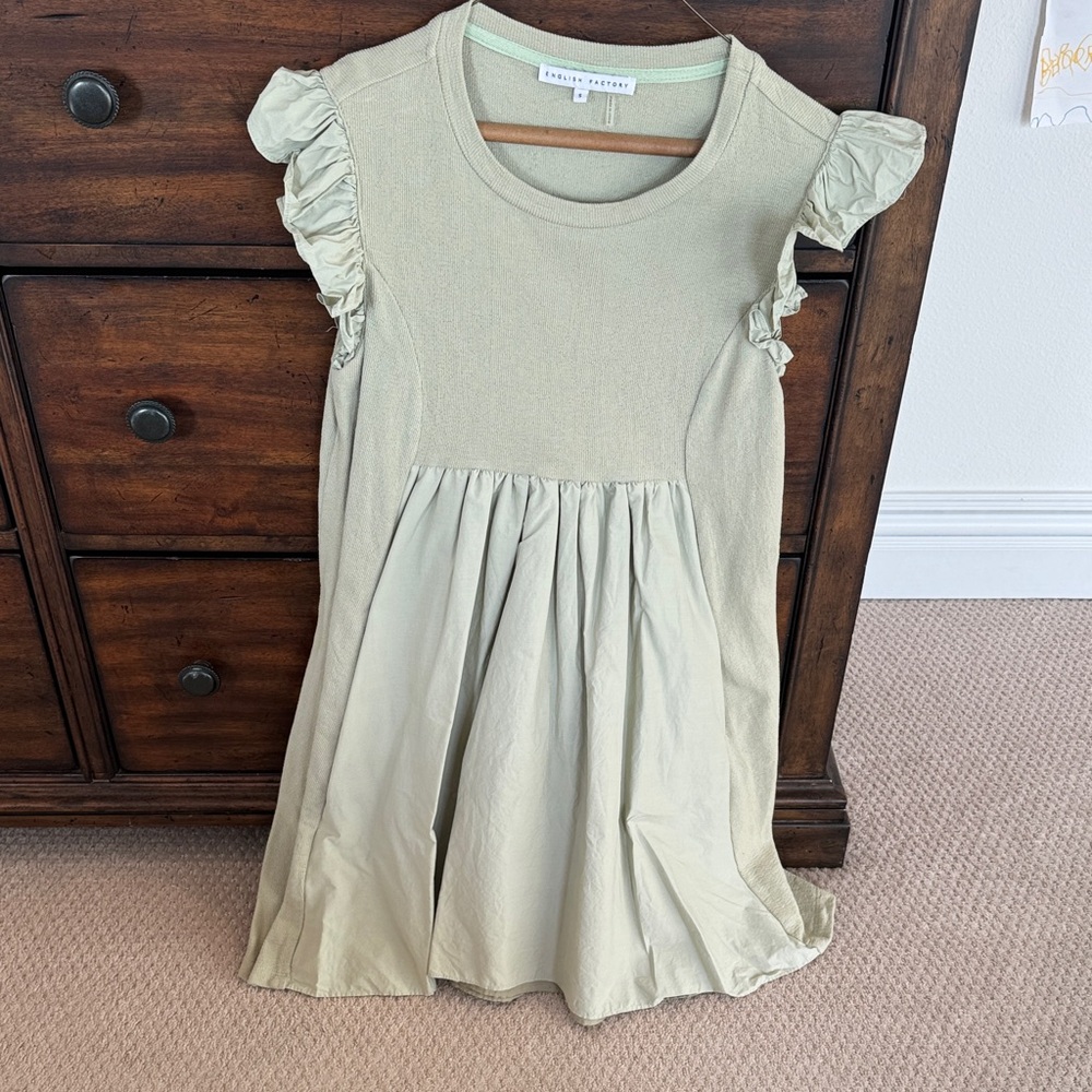 English Factory Ruffle Sleeve Dress S